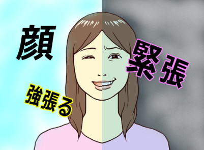 緊張すると顔がこわばり悩んでいる人へ