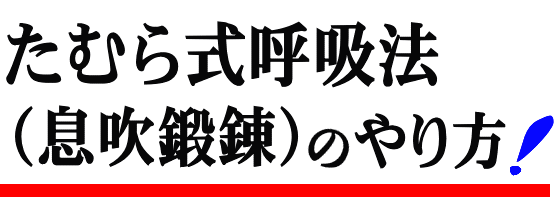 呼吸法（息吹鍛錬）│たむら式鍛錬塾・町田市の整体院